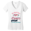 An April Girl Like AFlowers Women's V-Neck T-Shirt