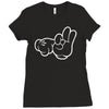 rude hands, ideal gift or birthday present. Ladies Fitted T-Shirt