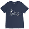 merry christmas flower V-Neck Tee