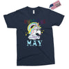 unicorns are born in may cute unicorn Exclusive T-shirt