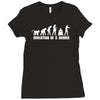 evolution of a zombie Ladies Fitted T-Shirt
