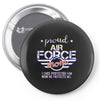 military, women's proud air force mom of her military son u Pin-back button