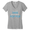 best dad get promoted to pop pop Women's V-Neck T-Shirt