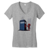 defacing the phonebox hoody Women's V-Neck T-Shirt