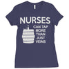 nurses can tap more than just veins Ladies Fitted T-Shirt