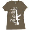 funny militaryarmymarines ak47 Ladies Fitted T-Shirt