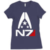 mass effect  alliance n7 logo Ladies Fitted T-Shirt