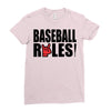 baseball rules Ladies Fitted T-Shirt