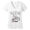 ride and fly high Women's V-Neck T-Shirt