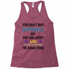 you can't buy happiness, but you can adopt a cat and that's pretty muc Racerback Tank