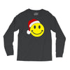 smiley face wears santa hat merry christmas Long Sleeve Shirts