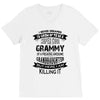 Super Cool Grammy Of A Freaking Awesome Granddaughter V-Neck Tee
