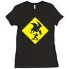 pterosaur warning Ladies Fitted T-Shirt