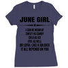 Super June Girl Ladies Fitted T-Shirt