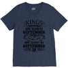 Real Kings Are Born On September 28 V-Neck Tee