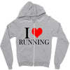 i love running Zipper Hoodie