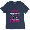 Celebrating With the 5th Birthday Queen V-Neck Tee