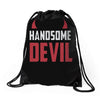 handsome devil Drawstring Bags
