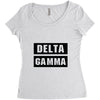 Delta Gamma Black Women's Triblend Scoop T-shirt