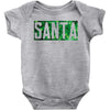 santa green glitter Baby Bodysuit
