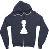 Chess King and Pawn Zipper Hoodie
