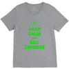 keep calm and kill zombies V-Neck Tee