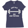 clever gym pun Ladies Fitted T-Shirt