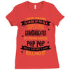 Super Cool Granddaughter Of A Freaking Awesome Pop Pop Ladies Fitted T-Shirt