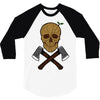 skull wood 3/4 Sleeve Shirt