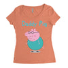 peppa pig  daddy pig Women's Triblend Scoop T-shirt