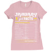 January Girl Facts Aquarius Ladies Fitted T-Shirt