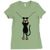 a cat always with me Ladies Fitted T-Shirt