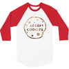 i accept cookies brown 3/4 Sleeve Shirt