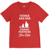 Father and Son Fishing Partners For Life V-Neck Tee