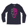 two coloured patterned skull   mens funny Long Sleeve Shirts