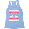 reindeer christmas ugly sweater Racerback Tank