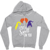 spell on you white letter Zipper Hoodie