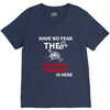 have no fear the mechanical engineer is here V-Neck Tee