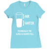 technically the glass is always full Ladies Fitted T-Shirt