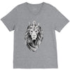 lion with crown V-Neck Tee