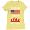 Stand For The Flag We Kneel For The Fallen Ladies Fitted T-Shirt