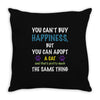 you can't buy happiness, but you can adopt a cat and that's pretty muc Throw Pillow