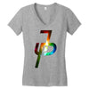 jake paul colorful galaxy Women's V-Neck T-Shirt