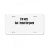 i'm sorry License Plate