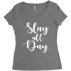 slay all day Women's Triblend Scoop T-shirt