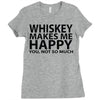 whiskey makes me happy you not so much Ladies Fitted T-Shirt
