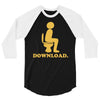 downloading poop 3/4 Sleeve Shirt