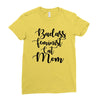 badass feminist cat mom Ladies Fitted T-Shirt
