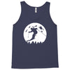 skiier moon moonlight silhouett Tank Top
