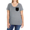 Free Birds Pocket Ladies Curvy T-Shirt